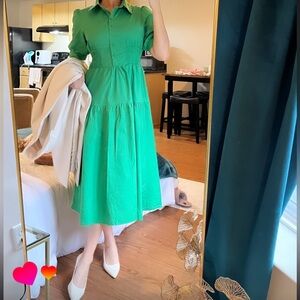 Shein green midi dress